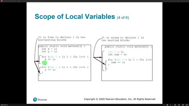 Java Local Variables and Scope смотреть онлайн