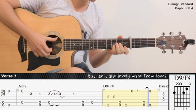 Isn't She Lovely - Stevie Wonder | Fingerstyle Guitar | TAB + Chords + Lyrics смотреть онлайн