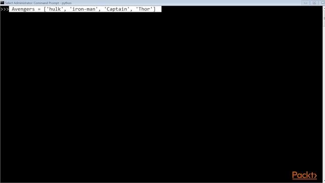Learning Python : Creating a List | packtpub.com смотреть онлайн