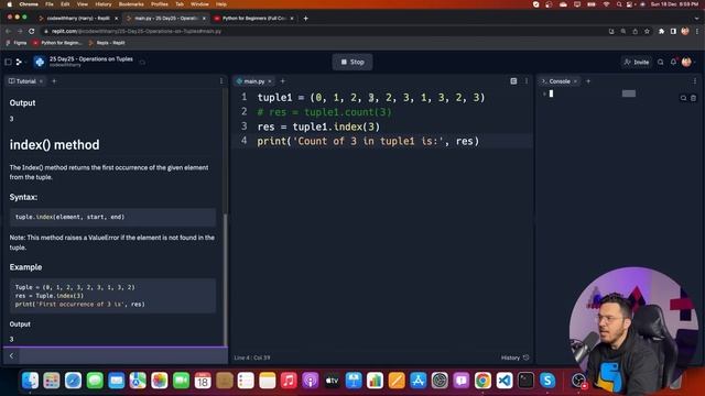 Operations on Tuples in Python | Python Tutorial - Day #25 смотреть онлайн