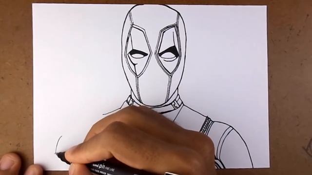COMO DESENHAR O DEADPOOL - How To Draw DEADPOOL - Cómo Dibujar DEADPOOL