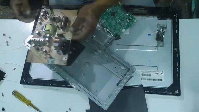 How to disassemble and reassemble AOC 230lm00025 LCD monitor | Replace Screen | Replace Motherboar смотреть онлайн