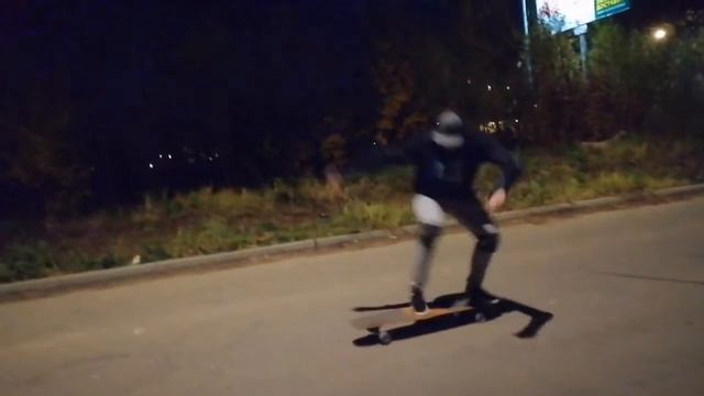 Учусь делать олли (ollie) на самодельном лонгборде смотреть онлайн