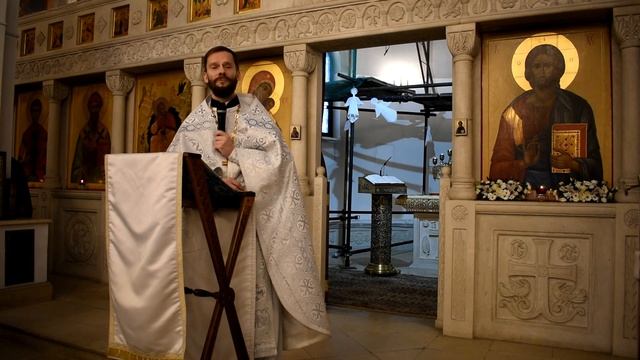 "О возвращении в Отчий Дом". Иеромонах Геннадий (Войтишко). Проповедь на Литургии. смотреть онлайн