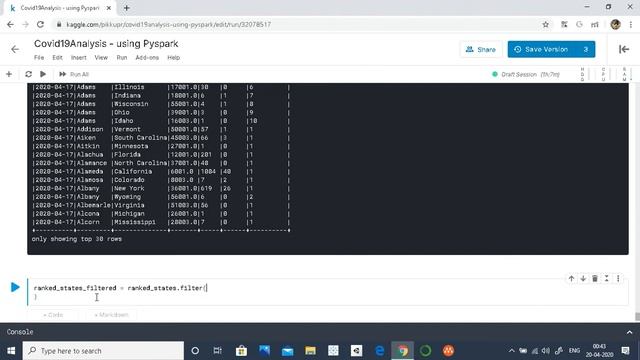 Analysing Covid19 Dataset using Pyspark - Part4 (Partition By & Window) смотреть онлайн