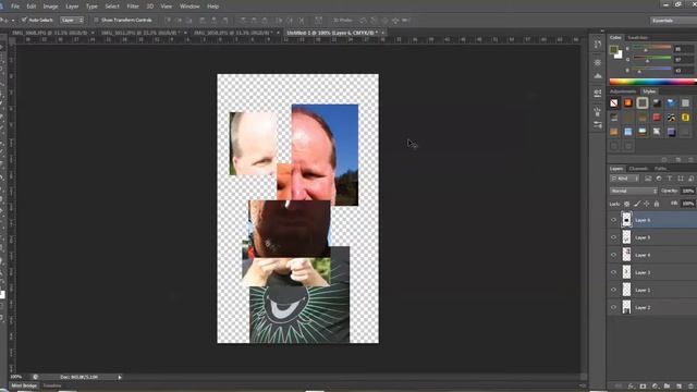 Adobe Photoshop CS6 Tutorial 7 - Collage (Abstract) Portrait смотреть онлайн