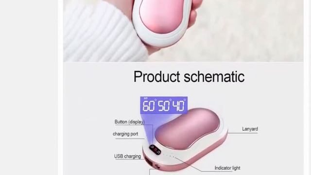 Электрическая грелка для рук 8 12h, 10000 мАч, USB мини смотреть онлайн
