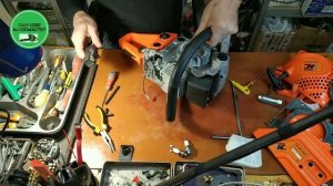 Нет искры на свече бензопилы.