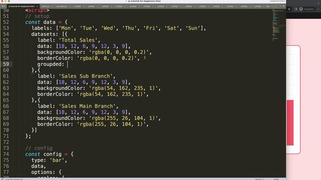 How to Place Bar Behind Other Bars in Chart JS смотреть онлайн