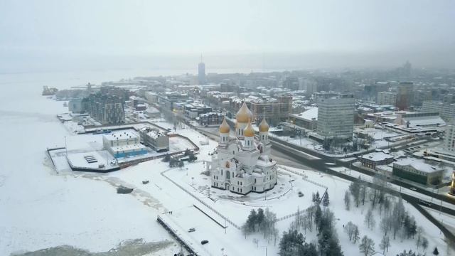 Аэросъемка. Архангельск. Зима. 60 кадров/с. смотреть онлайн