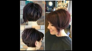 Стрижки боб каре на ножке на короткие волосы. Модные женские прически на весну. Фото.