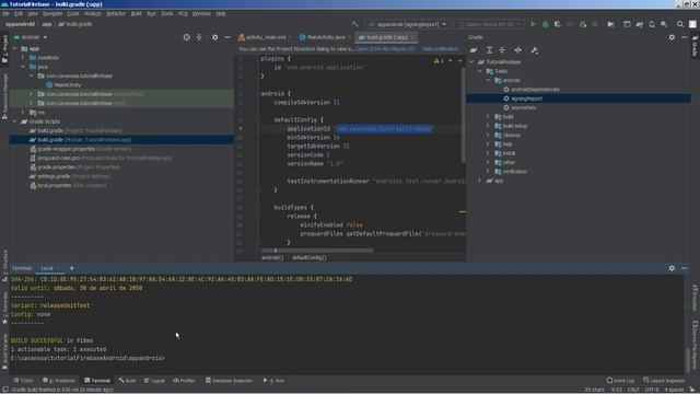 Login Android Studio + Firebase + Google + Spring Boot Parte 2: Crear y configurar el proyecto смотреть онлайн