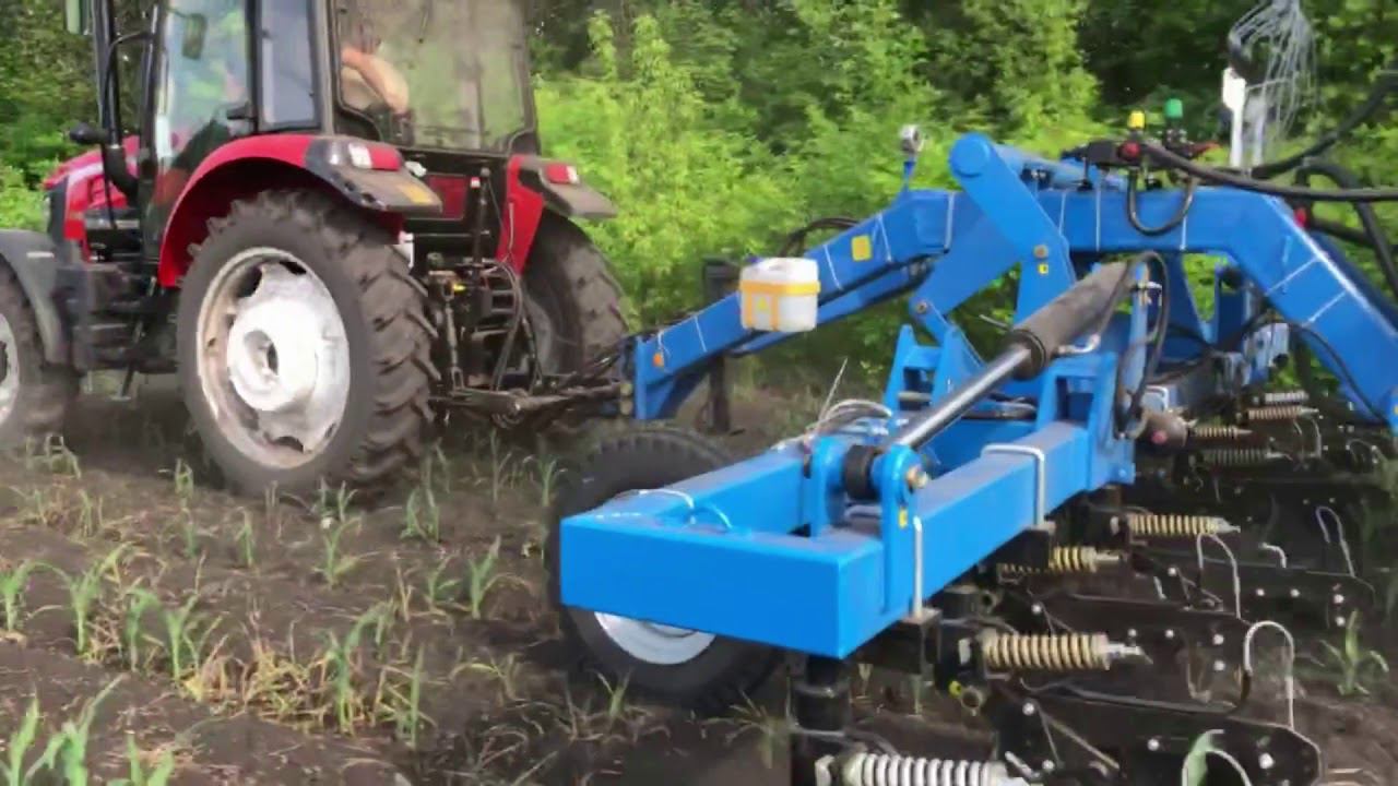 Технология внесения КАС 32 с подкормщиком ПЖУ. Трактор YTO 904. смотреть онлайн