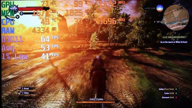 Witcher 3 on Intel Pentium Gold G5400 with RX 570 FPS TEST in 2019 смотреть онлайн