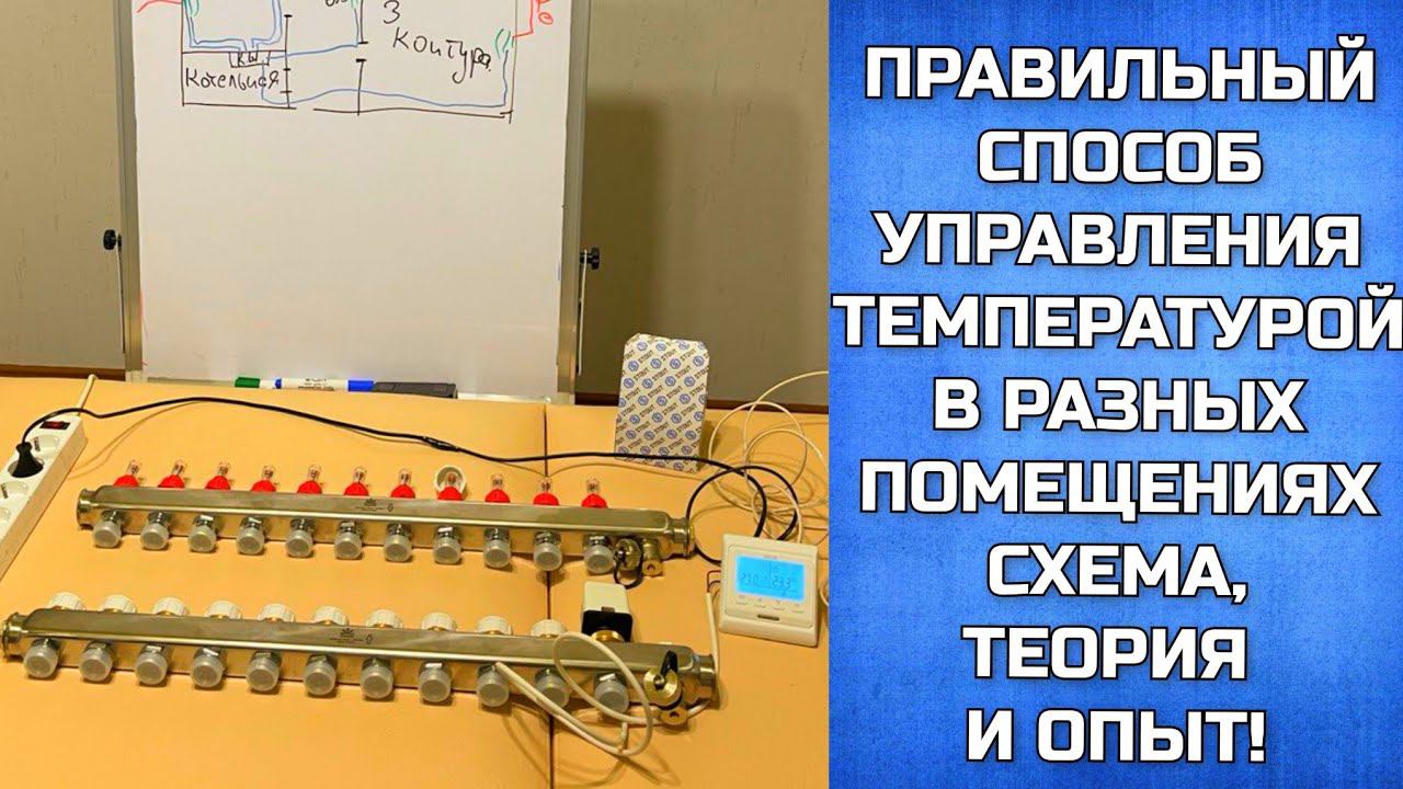 Зональное управление отоплением или теплым полом через сервоприводы и комнатные термостаты смотреть онлайн