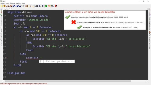 Algoritmo para determinar si un año es bisiesto смотреть онлайн