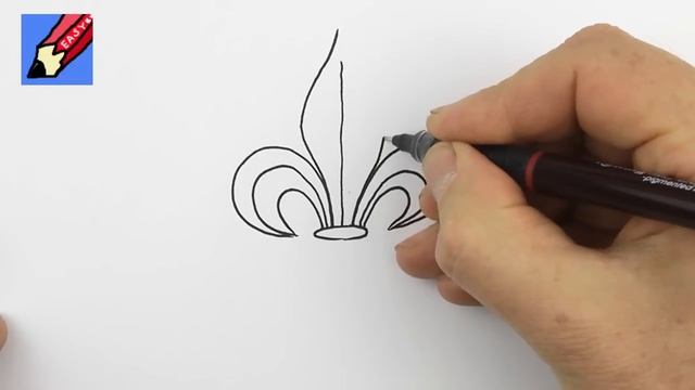 How To Draw A Fleur De Lys Real Easy