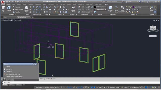 AutoCad 3D House Modeling Tutorial | Part 9 | Adding 3D Windows and Doors Second Floor смотреть онлайн
