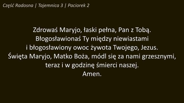 Różaniec - Tajemnice RADOSNE | Wersja SZYBSZA