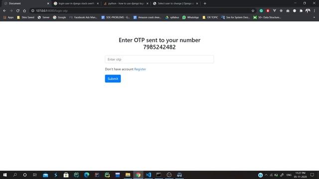 Login with OTP in Django | Implement Login with OTP functionality Django | Django Project | Part-2 смотреть онлайн