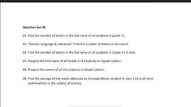 Database Task 30 | Java Institute смотреть онлайн