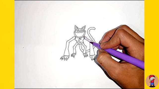 How to DRAW CATNAP step by step - Poppy Playtime Chapter 3 - [ Drawing Tutorial ] смотреть онлайн
