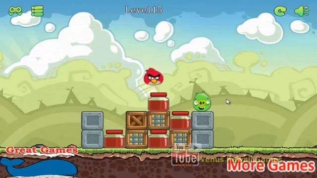 Angry Birds Vs Green pig - Red Bird Vs. Bad Piggies смотреть онлайн