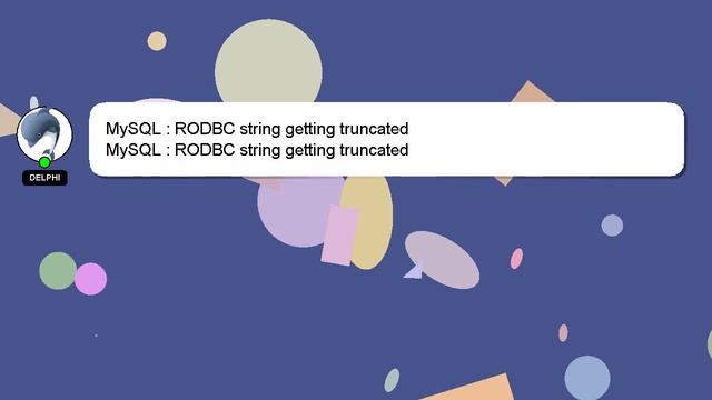 MySQL : RODBC string getting truncated смотреть онлайн