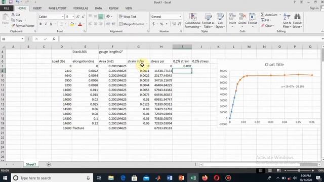 Evaluating mechanical properties from Stress-strain diagram || Excel #imali смотреть онлайн