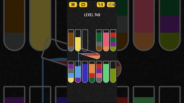 Water Sort Puzzle - level 749 смотреть онлайн