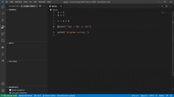 Docker VSCode Python Tutorial // Run your App in a Container