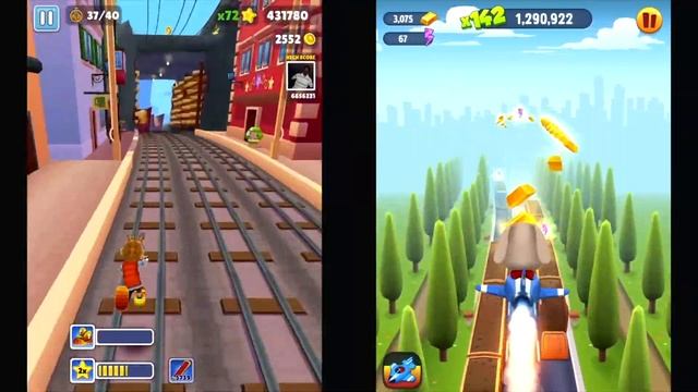 Subway Surfers: Zurich VS Talking Tom Gold Run: Fantastic Forces Walkthrough смотреть онлайн