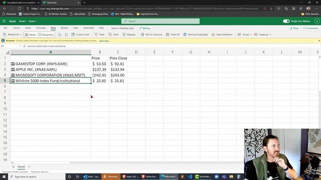 Stock Data and STOCKHISTORY Function in Excel 365 and Excel 2019 смотреть онлайн