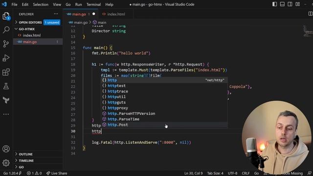 Golang + HTMX - Creating a Go webserver / HTMX Integration / Template Fragments смотреть онлайн
