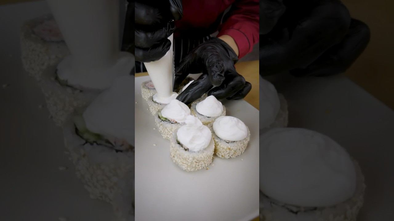 Большой, простой, дешёвый сырный ролл. #рецепты #sushi #суши #роллы смотреть онлайн