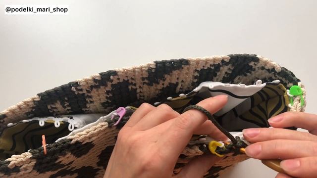 Вязаная сумка узор Леопард смотреть онлайн