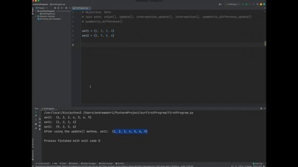 Python Lesson 49: Set Part 4