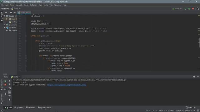 Python Snake Game смотреть онлайн