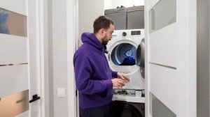 Обзор колонны стиральная и сушильная машина Samsung (WW4500T и DV5000T) и Стыковочный комплект к ни