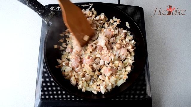 Шампиньоны фаршированные сыром и мясом в духовке | Самые вкусные блюда со всего мира | Hozoboz.com смотреть онлайн