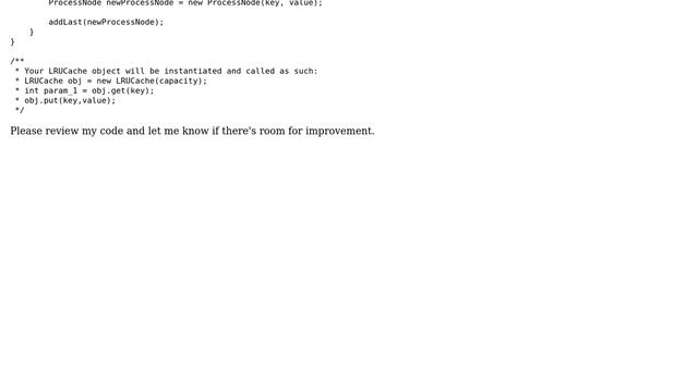 Code Review: Leetcode #146. LRUCache solution in Java (Doubly Linked List + HashMap) смотреть онлайн