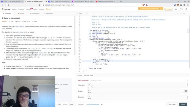 Terrible LeetCode in Kotlin: #8 String to Integer (atoi) смотреть онлайн