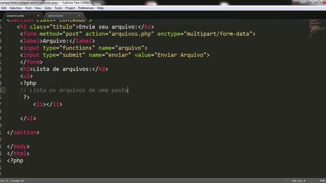 PlayList com HTML 5 e PHP - Aula 12 (Listando arquivos com PHP) смотреть онлайн