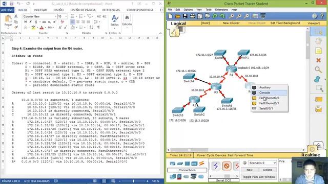 Lab 8.4.2: Show IP Route Challenge Lab смотреть онлайн