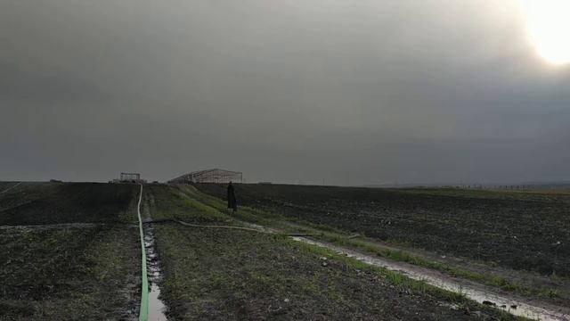 Как я тянул ленту для полива.