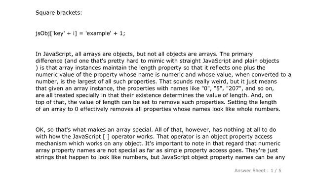 JavaScript : How do I create a dynamic key to be added to a JavaScript object variable смотреть онлайн