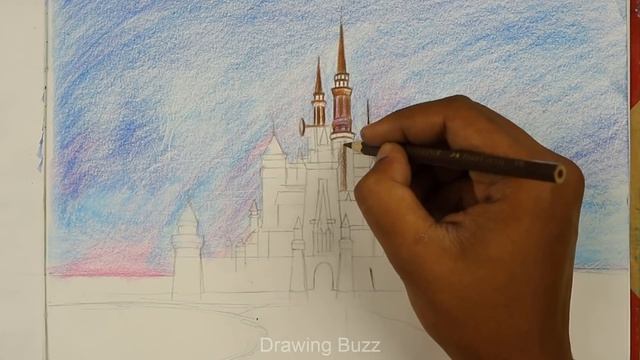 How to Draw a Disney Castle step by step | Drawing Buzz смотреть онлайн