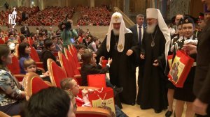 Патриарх Кирилл посетил детский праздник «День православной книги» в Храме Христа Спасителя