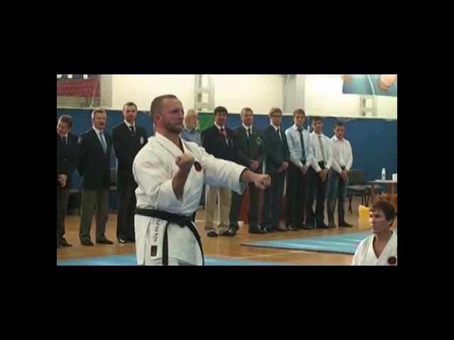 Goju Ryu karate-do. Sensei Aleksandr Grib. Demonstration Kata Geksaidai ici, Bunkai, Sanchin, Kakie.
