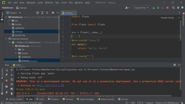 web server на python с библиотекой flask смотреть онлайн